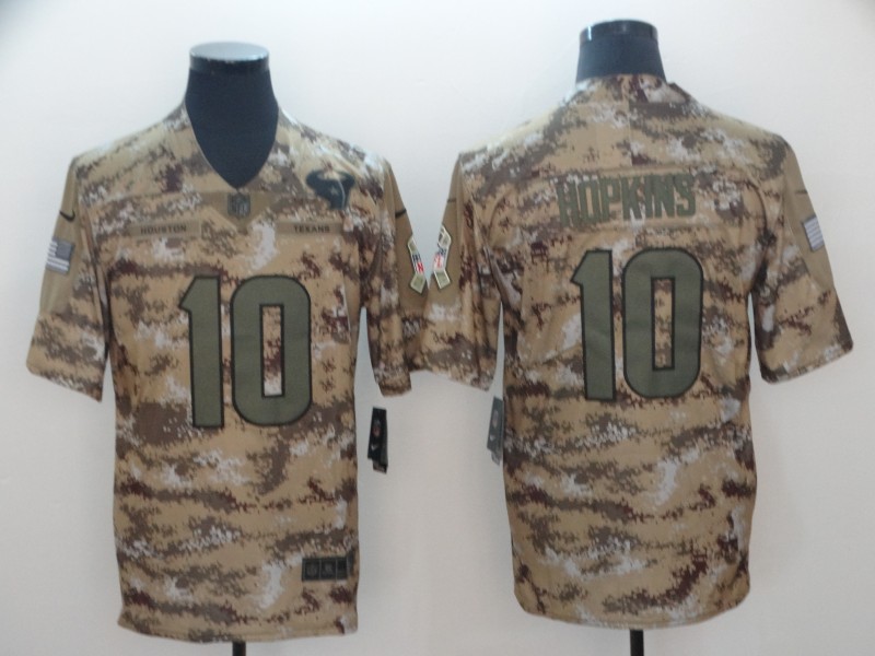 Men's Houston Texans DeAndre Hopkins #10 Camouflage Jersey